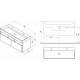 Тумба под раковину Ravak SD Natural 120 X000001053 подвесная Белая глянцевая