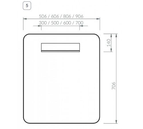 Зеркало Ravak Strip 80 X000001567 с подсветкой Белое