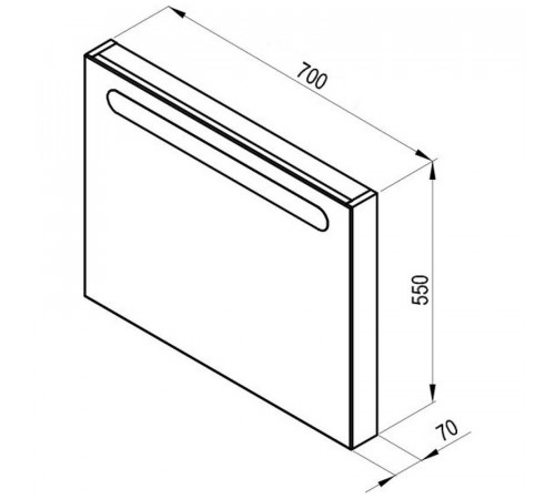 Зеркало Ravak Chrome 70 X000000969 с подсветкой Капучино