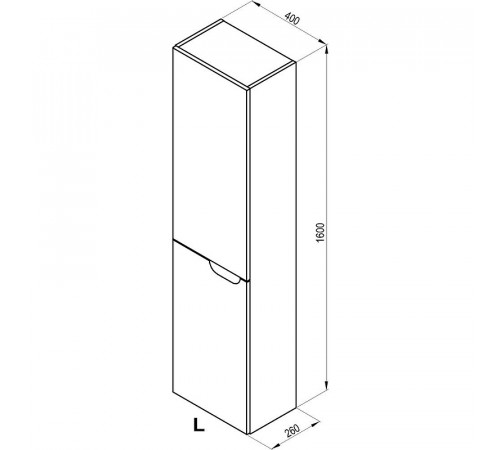 Шкаф пенал Ravak SB Classic II 40 L X000001472 подвесной Белый