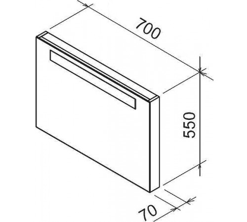 Зеркало Ravak Classic 70 X000000954 с подсветкой Капучино