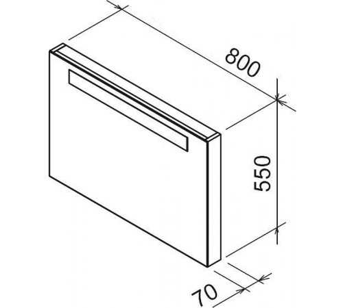 Зеркало Ravak Classic 80 X000000940 с подсветкой Латте