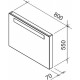 Зеркало Ravak Classic 80 X000000940 с подсветкой Латте