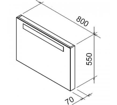 Зеркало Ravak Classic 80 X000000955 с подсветкой Капучино