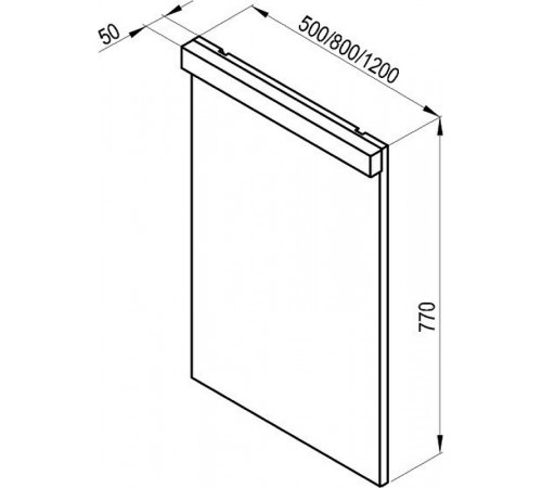 Зеркало Ravak Natural 120 X000001058 с подсветкой Белое