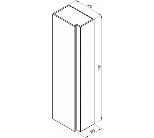 Шкаф пенал Ravak SB 10° 45 X000000751 подвесной Белый глянец