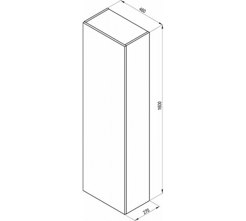 Шкаф пенал Ravak SB Formy 46 L X000001039 подвесной Дуб