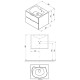 Тумба под раковину Ravak SD Rosa II 60 X000001494 подвесная Белая глянцевая