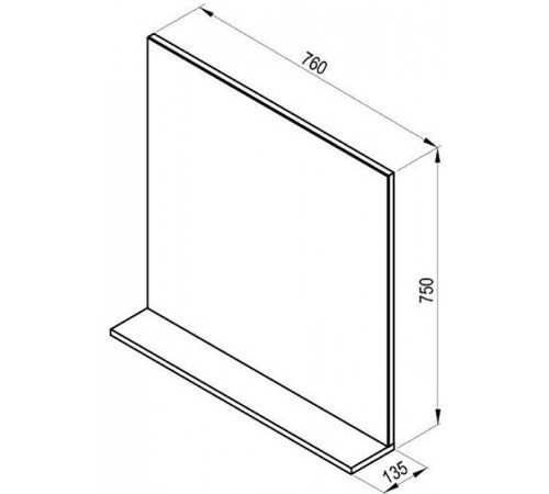 Зеркало Ravak Rosa II 76 X000001296 Белое