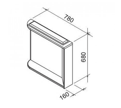 Зеркало Ravak Rosa M 780 L X000000947 с подсветкой Капучино Белое