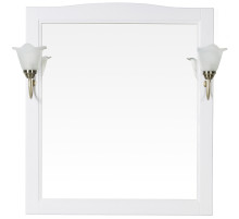 Зеркало ValenHouse Эллина 80 E80_ЗБ Белое с отверстиями под светильники