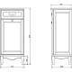 Комод ValenHouse Лиора 40 L40_KDСХ Слоновая кость ручки Хром