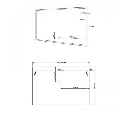 Зеркало Art&Max Monza AM-Mon-1200-800-DS-F с подсветкой с сенсорным выключателем