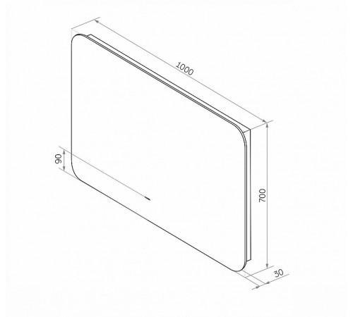 Зеркало Art&Max Ravenna AM-Rav-1000-700-DS-F с подсветкой с бесконтактным выключателем