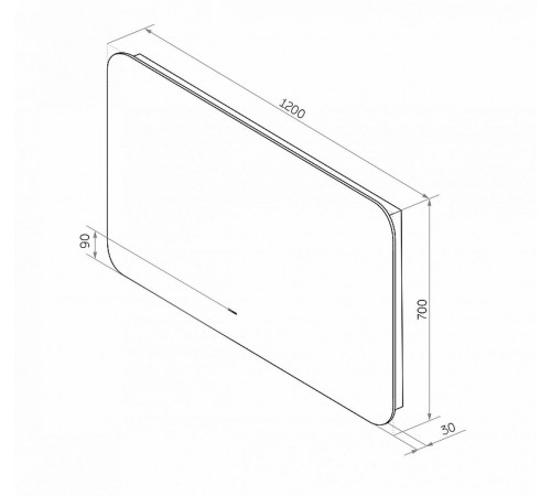 Зеркало Art&Max Ravenna AM-Rav-1200-700-DS-F с подсветкой с бесконтактным выключателем