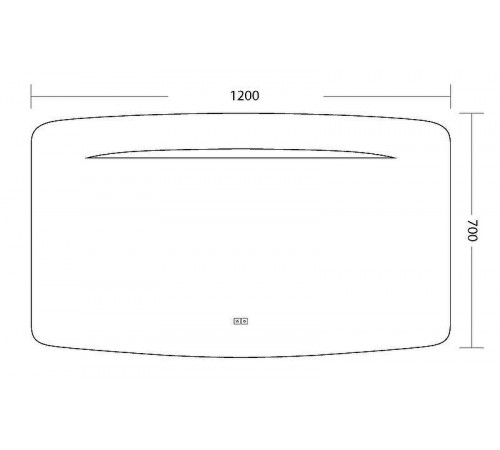 Зеркало Art&Max Gina AM-Gin-1200-700-DS-F-H с подсветкой с сенсорным выключателем