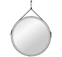 Зеркало Art&Max Milan AM-Mil-800-DS-F-Nero с подсветкой с сенсорным выключателем Черное