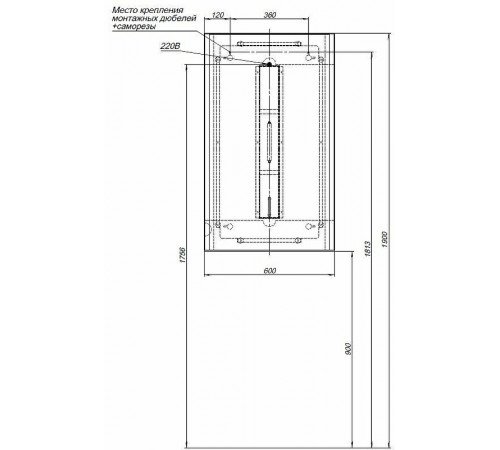 Зеркало Allen Brau Infinity 60 1.21019.BL с подсветкой Черное с сенсорным выключателем