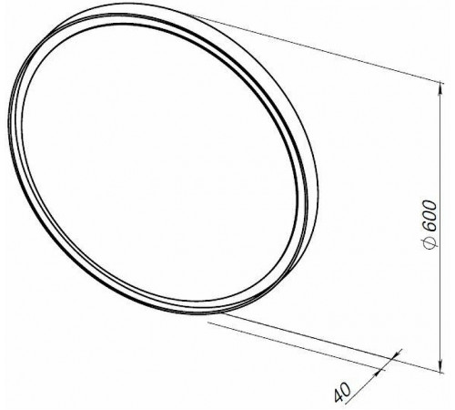 Зеркало Allen Brau Infinity 60 1.21022.BL с подсветкой Черное с сенсорным выключателем