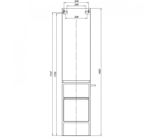 Шкаф пенал Allen Brau Priority 40 R 1.31005.AM Антрацит матовый