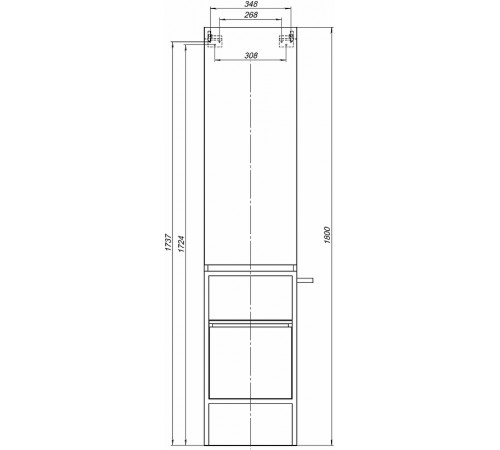 Шкаф пенал Allen Brau Priority 40 L 1.31006.WM Белый матовый