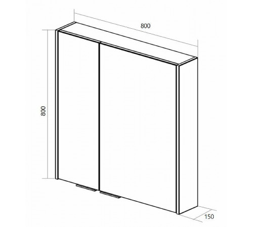 Зеркальный шкаф 1MarKa Gaula 80 У92513 White