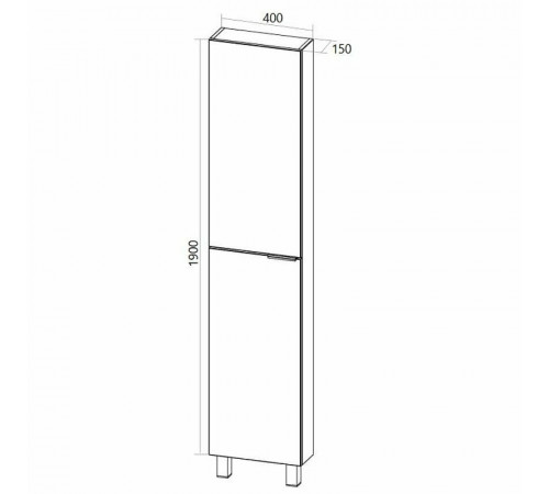 Шкаф пенал 1MarKa Gaula 40Н У92522 White