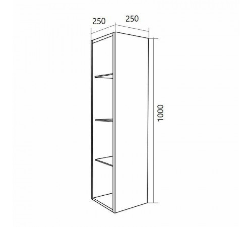 Подвесной шкаф 1MarKa Cube 25 У79533 Белый