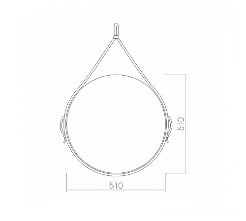 Зеркало Azario Капитан 51 LED-00002331 с сенсорным выключателем