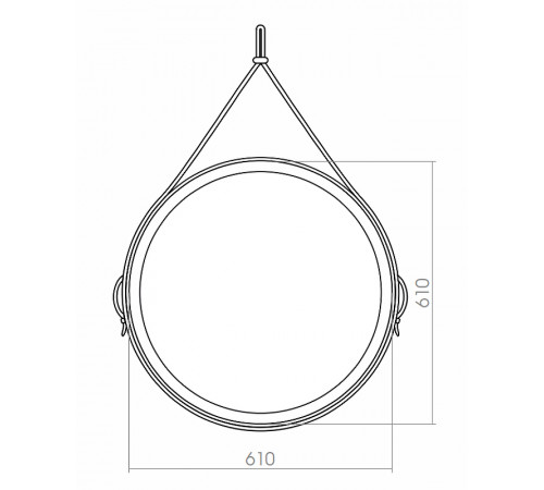 Зеркало Azario Капитан 61 LED-00002332 с сенсорным выключателем