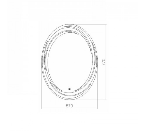 Зеркало Azario Нормандия 57 ФР-00000936 с подсветкой с сенсорным выключателем