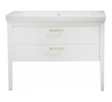 Тумба с раковиной Azario Verona 105 CS00063150 Белая с серебрянными ручками