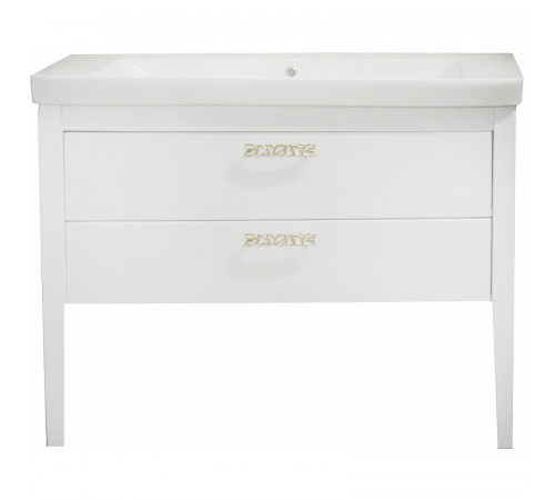 Тумба с раковиной Azario Verona 105 CS00063150 Белая с серебрянными ручками