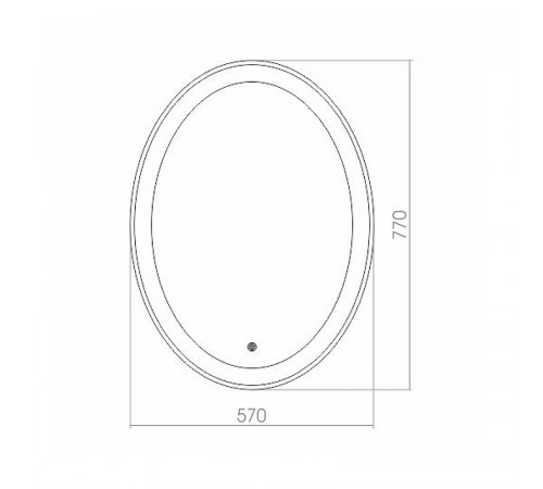 Зеркало Azario Италия 57 ФР-00000846 с подсветкой с сенсорным выключателем