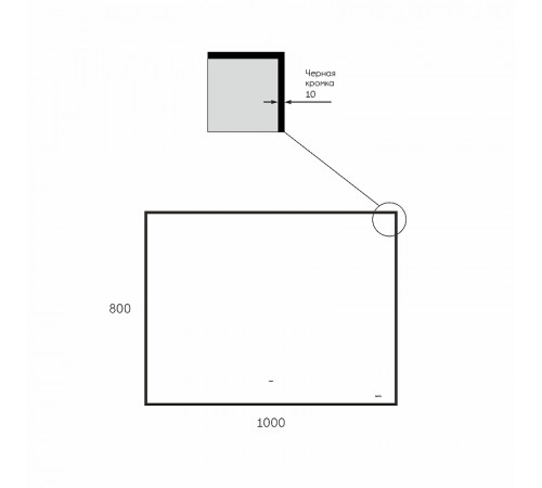 Зеркало Bond Cube 100x80 M36ZE-10080 с подсветкой Черное с бесконтактным выключателем