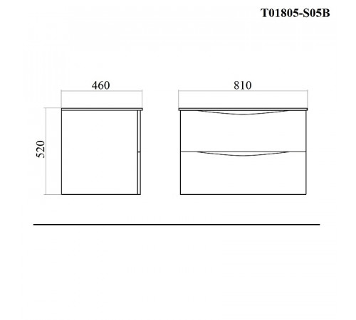 Тумба с раковиной Bond Cube 80 T01805-S05B подвесная Белая матовая