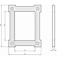 Зеркало Migliore CDB 70 26710 Слоновая кость Золото