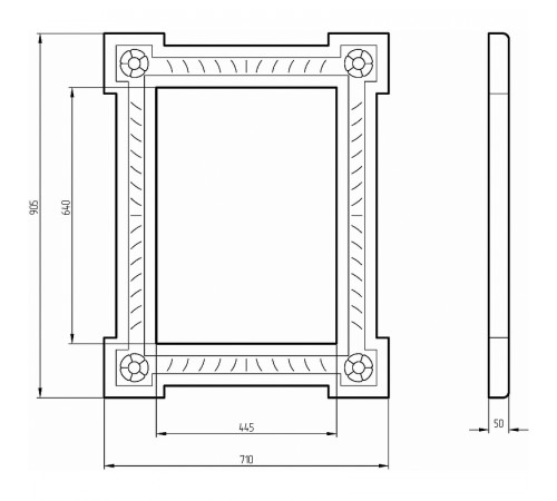 Зеркало Migliore CDB 70 26528 Золото