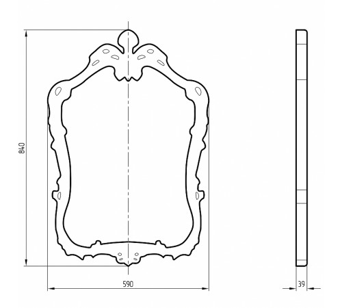 Зеркало Migliore CDB 58 30589 Серебро