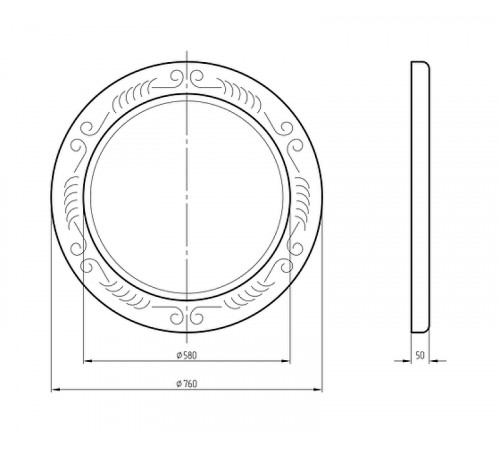 Зеркало Migliore CDB 75 30584 Золото