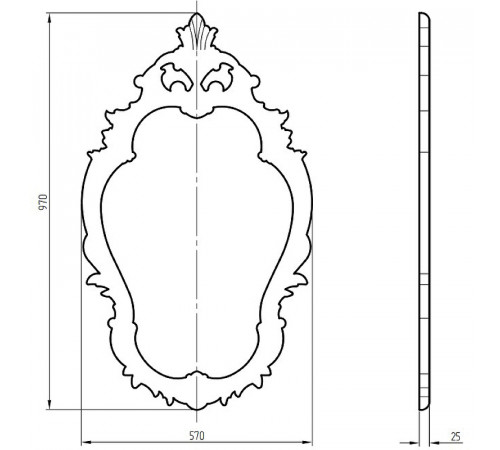 Зеркало Migliore CDB 58 30497 Золото