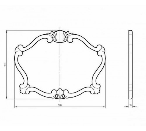 Зеркало Migliore CDB 90 30492 Золото