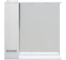 Зеркало со шкафом DIWO Дмитров 80 L СО-Дм04080-011Л с подсветкой Белое