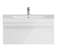 Тумба под раковину Kerama Marazzi Modula 100 MO.100.1+1\WHT подвесная Белая глянцевая