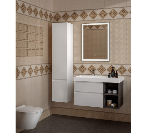 Тумба под раковину Kerama Marazzi Cubo 90 L CUB.90LhWHT.M подвесная Белая матовая Дерево