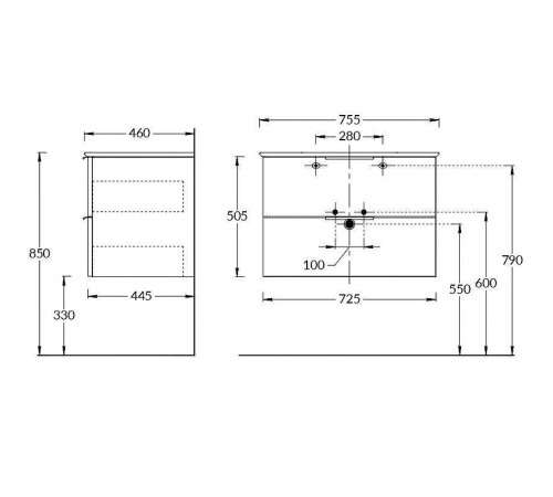 Тумба под раковину Kerama Marazzi Piano 75 PI.F.75WHT подвесная Белая глянцевая