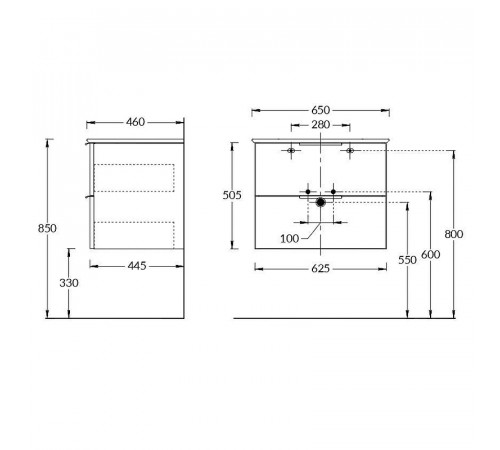 Тумба под раковину Kerama Marazzi Piano 65 PI.F.65WHT подвесная Белая глянцевая