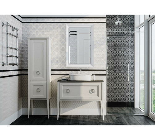 Тумба под раковину Kerama Marazzi Plaza Classic Neo 100 PL.CN.100.1+1WHT.M Белая матовая