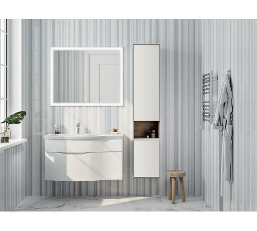 Шкаф пенал Kerama Marazzi Plaza Modern 35 R PLB.M.170WHT подвесной Белый глянцевый