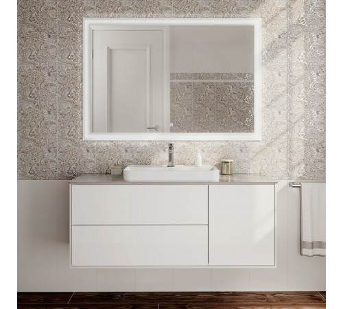 Тумба под раковину Kerama Marazzi Plaza Modern 120 PLB.M.120.3WHT подвесная Белая глянцевая